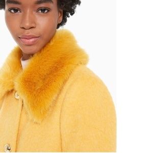 New Kate Spade Fluffy Wool Faux Fur 